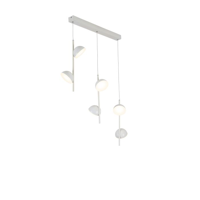 Hanglamp LED Modern Wit Rond 6 Lichtpunten - Scaldare Galbiate