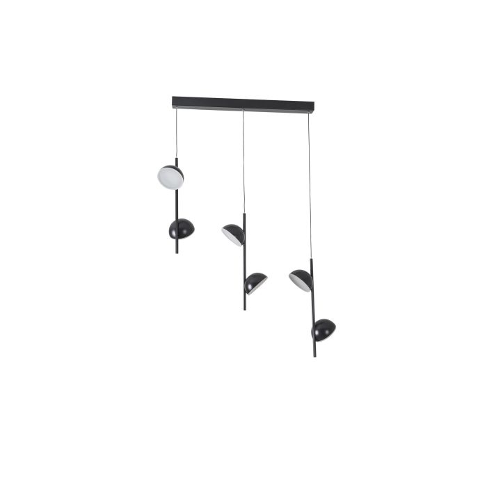 Hanglamp LED Modern Zwart Rond 6 Lichtpunt - Scaldare Galbiate