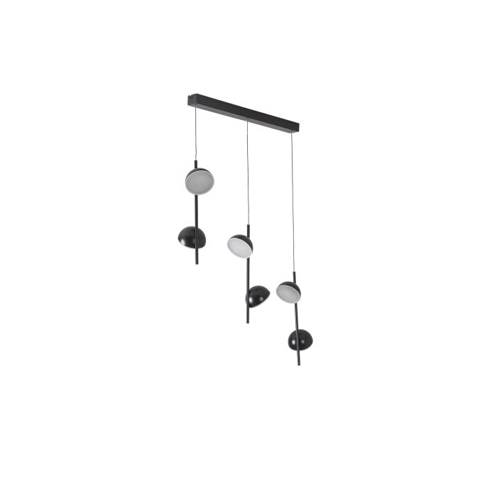 Hanglamp LED Modern Zwart Rond 6 Lichtpunt - Scaldare Galbiate