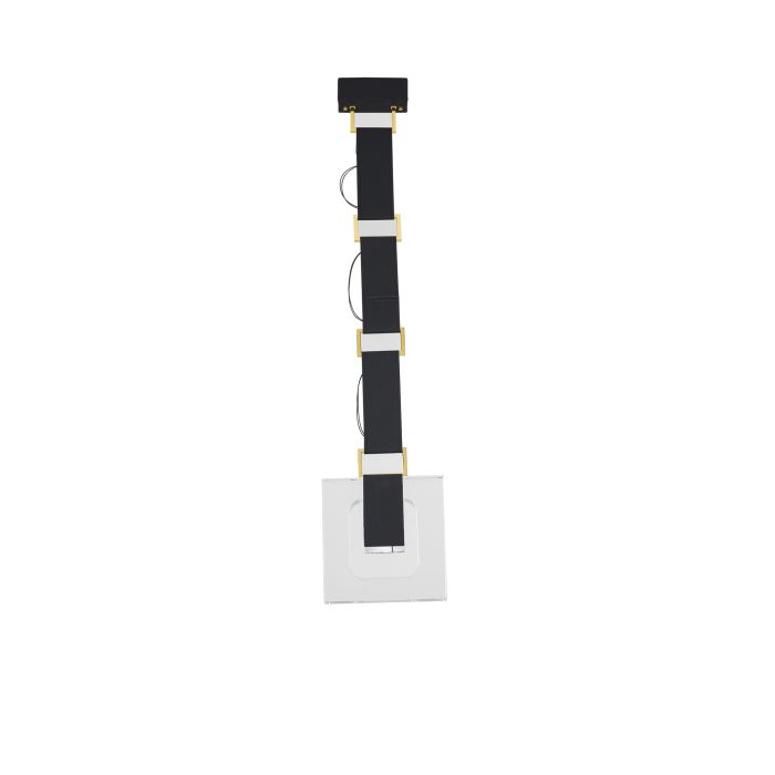 Hanglamp Modern Zwart Met Kristal en Leer - Scaldare Isola