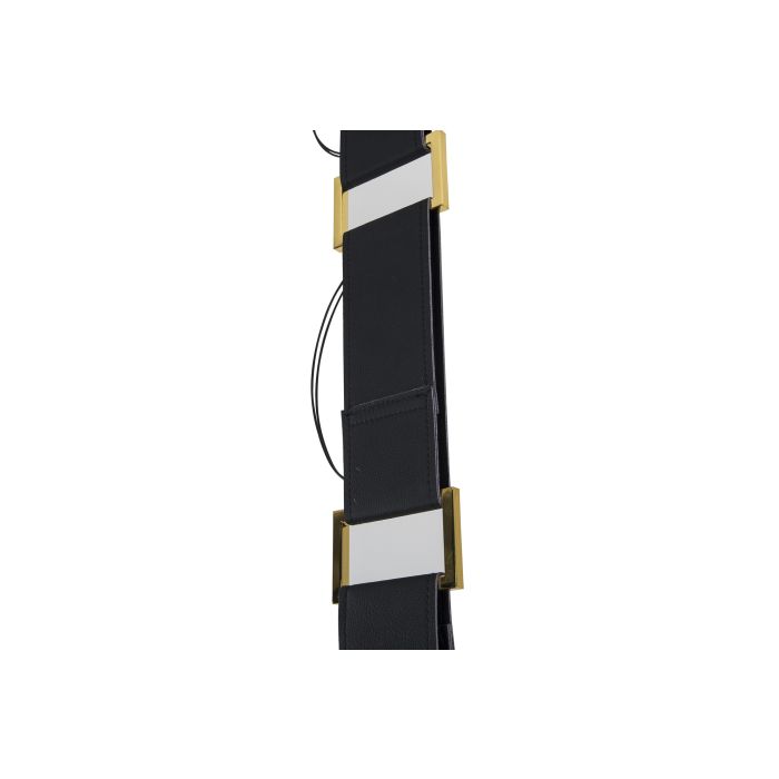 Hanglamp Modern Zwart Met Kristal en Leer - Scaldare Isola