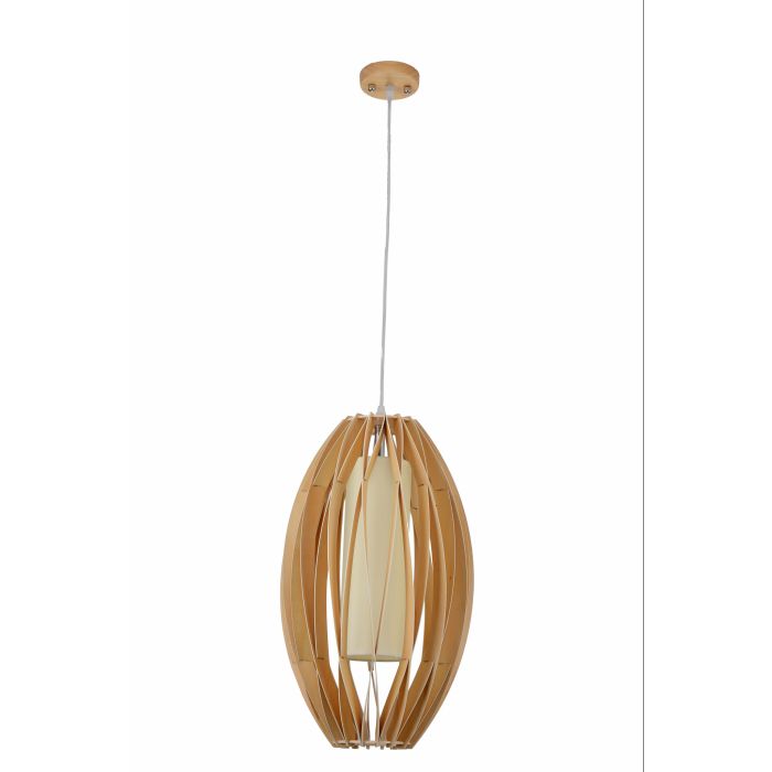 Hanglamp Hout Ovaal Houtkleur 29 cm - Madera Encina