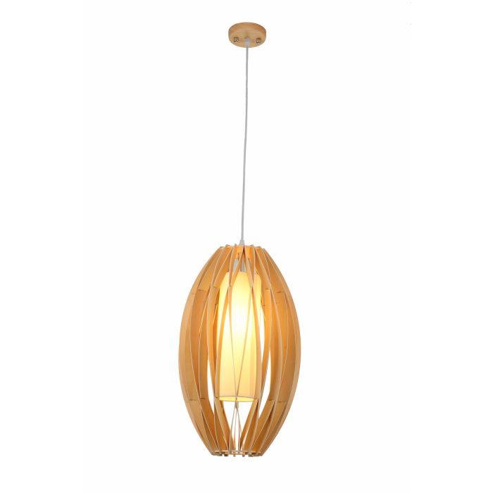 Hanglamp Hout Ovaal Houtkleur 29 cm - Madera Encina