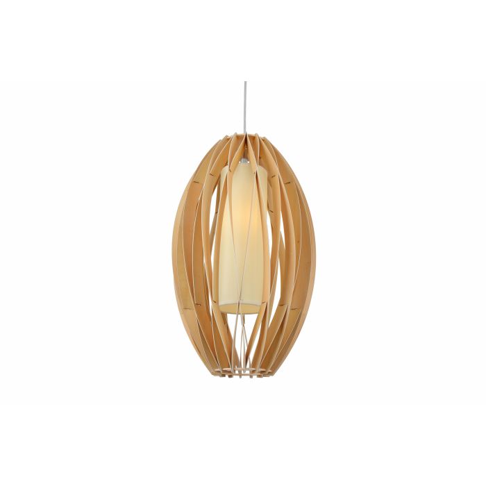 Hanglamp Hout Ovaal Houtkleur 29 cm - Madera Encina