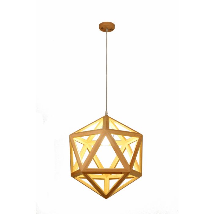 Hanglamp Hout Diamant Houtkleur 50 cm - Madera Negundo