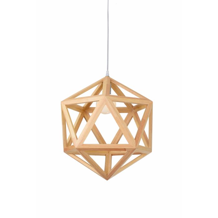 Hanglamp Hout Diamant Houtkleur 50 cm - Madera Negundo