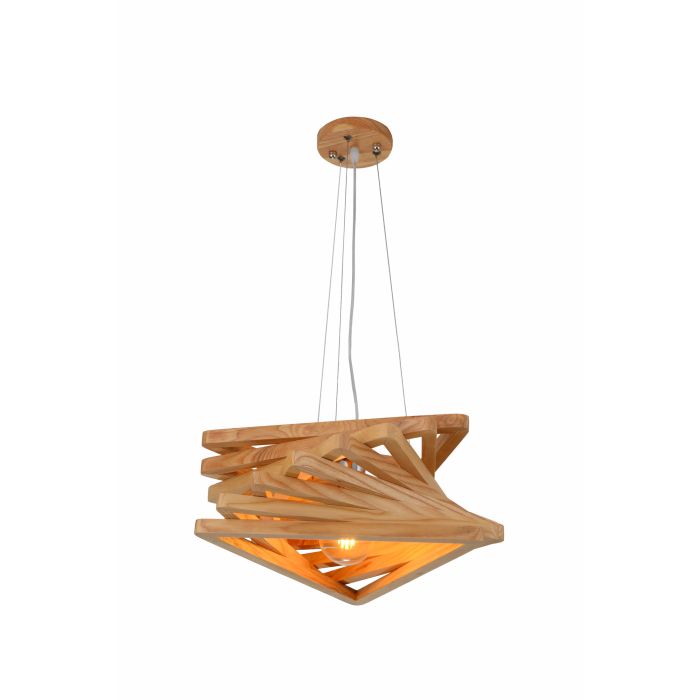 Hanglamp Hout Houtkleur 43 cm - Madera Pendula