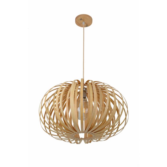 Hanglamp Hout Rond Houtkleur 53 cm - Madera Sabina
