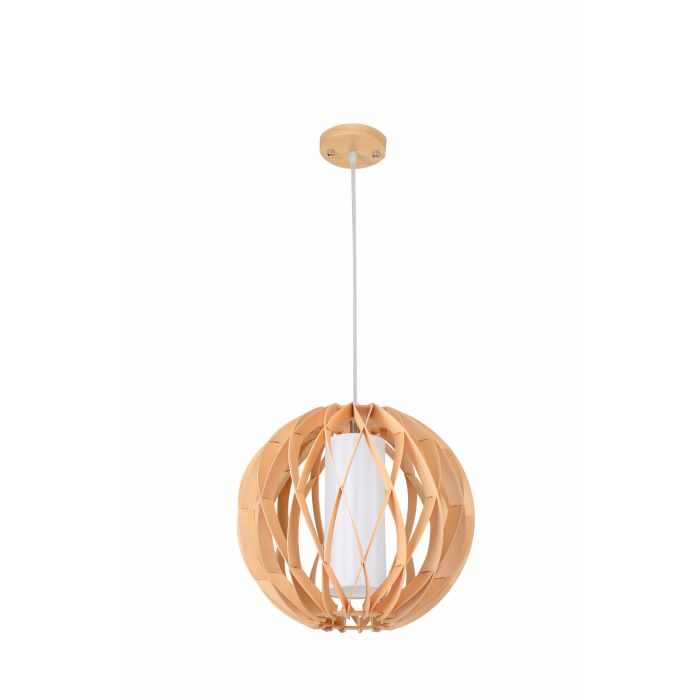 Hanglamp Hout Rond Houtkleur 40 cm - Madera Alcornoque