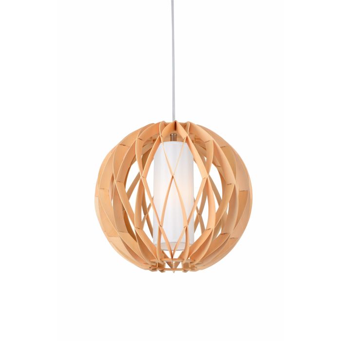 Hanglamp Hout Rond Houtkleur 40 cm - Madera Alcornoque