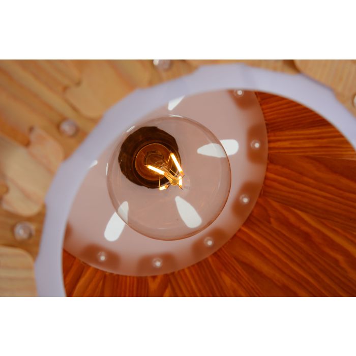 Hanglamp Hout Rond Houtkleur 45 cm - Madera Almez