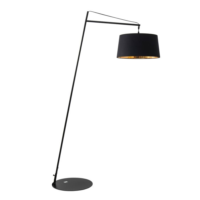 Staande lamp Modern Zwart met Kap H160 cm - Scaldare Vivaro