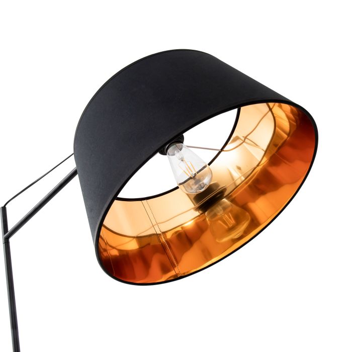 Staande lamp Modern Zwart met Kap H160 cm - Scaldare Vivaro