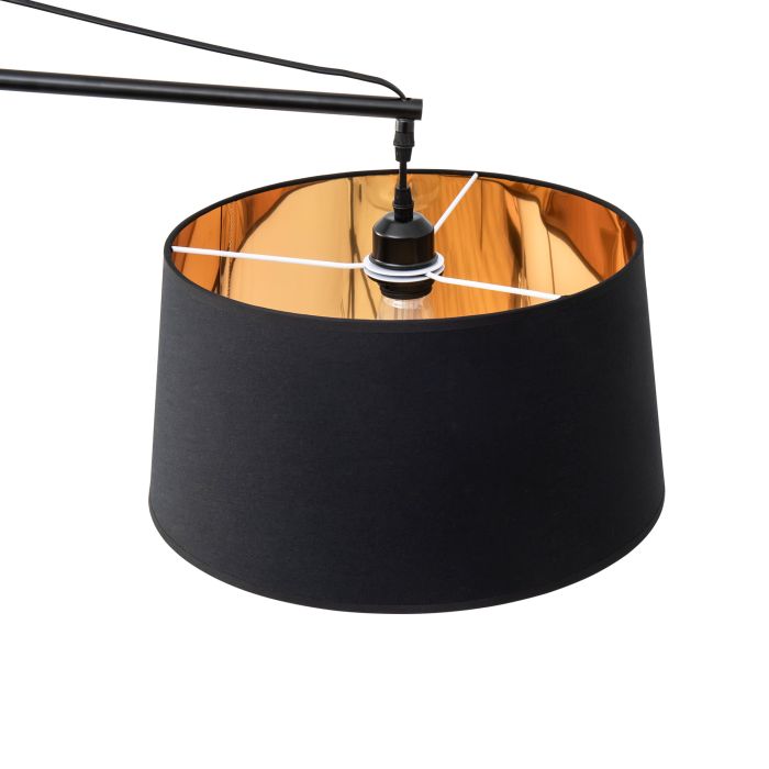 Staande lamp Modern Zwart met Kap H160 cm - Scaldare Vivaro