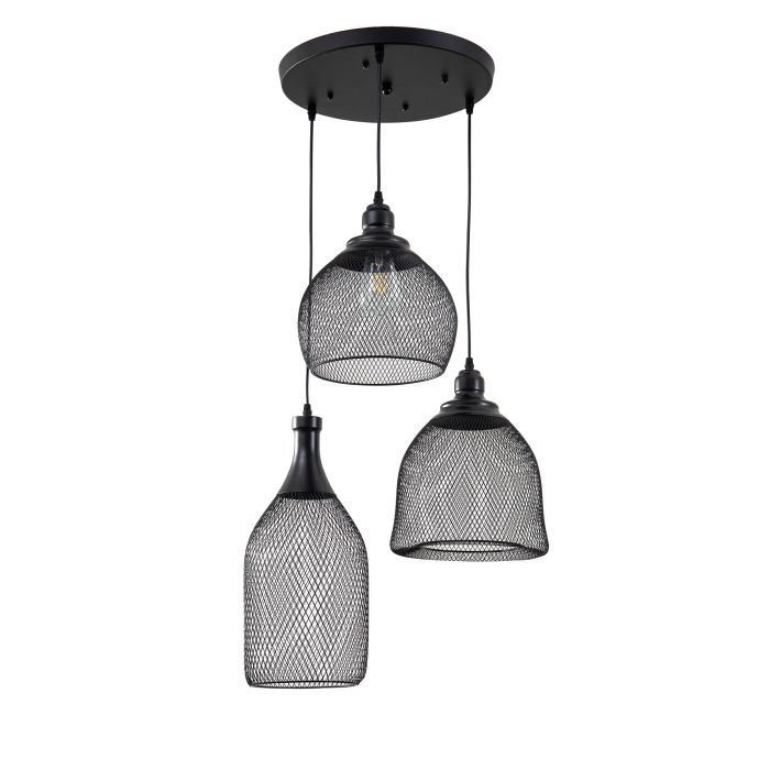 Moderne Drielichts Hanglamp Zwart - Scaldare Ardore