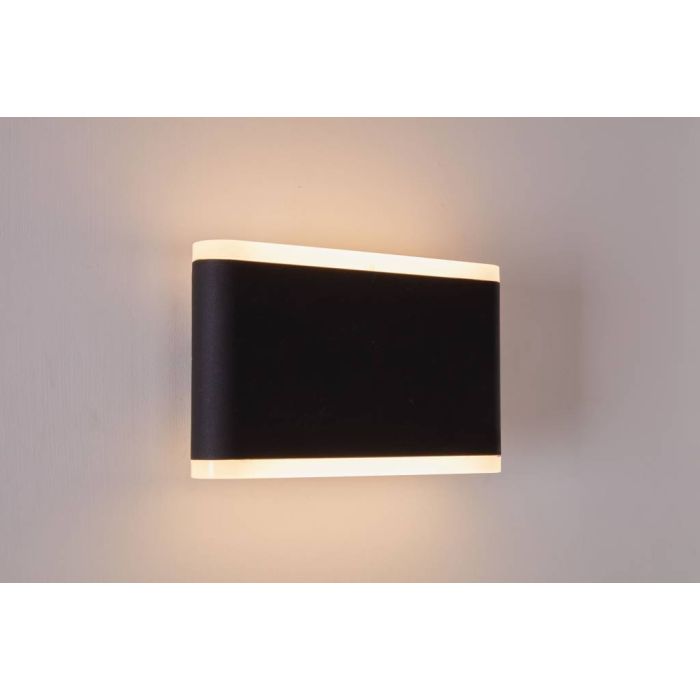 Moderne Buitenwandlamp up down Zwart incl. LED - Garleds Vuurdoorn