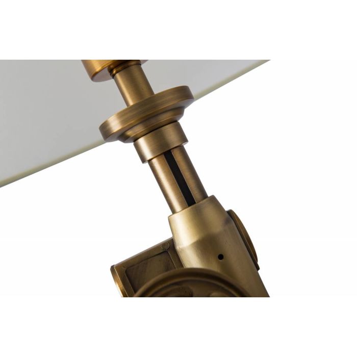 Tafellamp Brons met Zwart en Witte Kap - Scaldare Falzes
