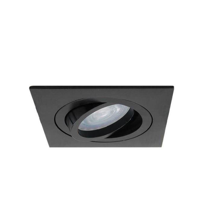 LED inbouwspot Alon zwart, 3 stuks