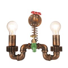 Industriële Wandlamp Tap met Twee Lichtpunten Funnylights Ditto