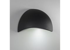 Garleds Rosa Strakke zwarte LED Buitenwandlamp