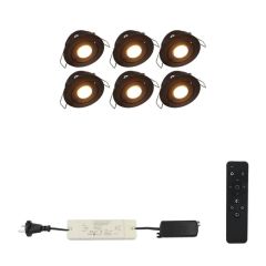 Zwarte Veranda Spots Suman 6 Stuks