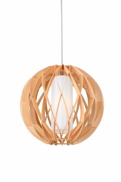 Hanglamp Hout Rond Houtkleur 40 cm - Madera Alcornoque