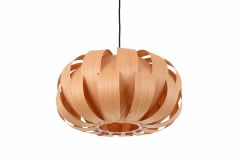 Hanglamp Hout Rond Houtkleur 45 cm - Madera Almez