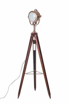 Staande Driepoot Lamp Industrieel Koper  - Scaldare Fanano