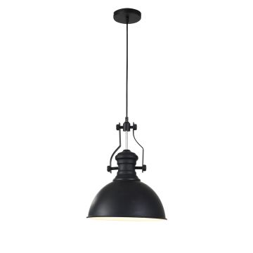 Hanglamp Industrieel Zwart Rond Metaal - Valott Vesa