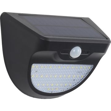 Wandlamp Solar LED Zwart Wit Licht - Solar-Lights Niobium