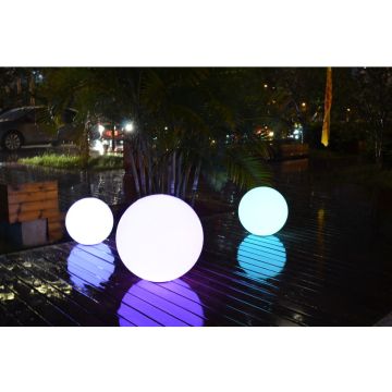 Oplaadbare Bol 30 cm LED RGB  incl. Afstandsbediening - Funnylights Venonat Tuinlamp