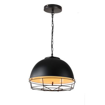 Hanglamp Industrieel Zwart Rond Metaal - Valott Taavi