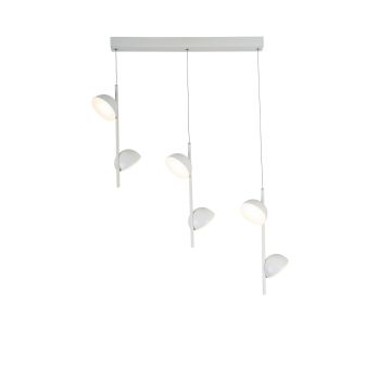 Hanglamp LED Modern Wit Rond 6 Lichtpunten - Scaldare Galbiate