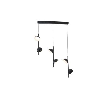 Hanglamp LED Modern Zwart Rond 6 Lichtpunt - Scaldare Galbiate