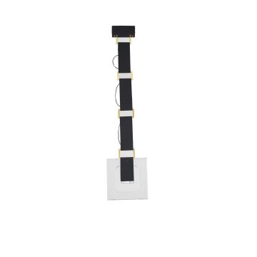 Hanglamp Modern Zwart Met Kristal en Leer - Scaldare Isola