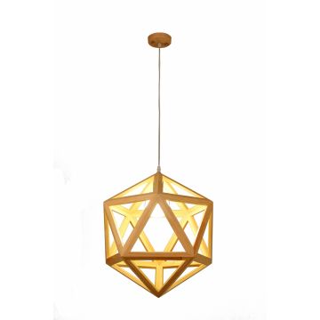 Hanglamp Hout Diamant Houtkleur 50 cm - Madera Negundo