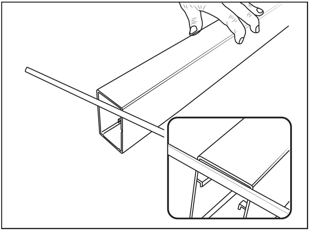 Zaag twee inkepingen