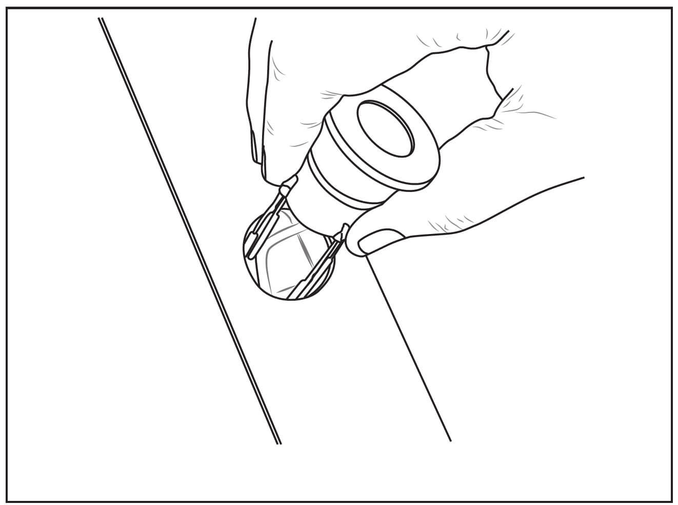 Buig de klemveren van de spotjes