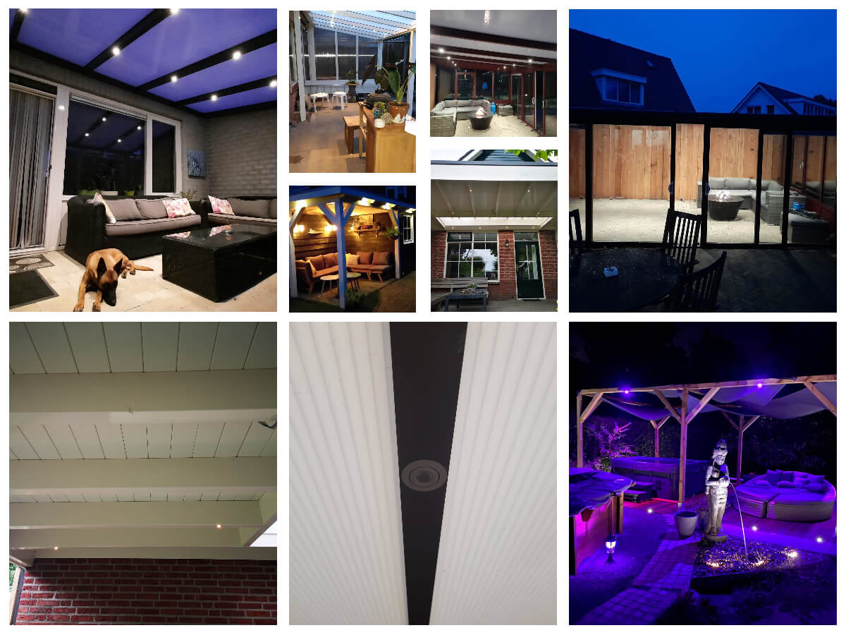 Led inbouwspots overkapping