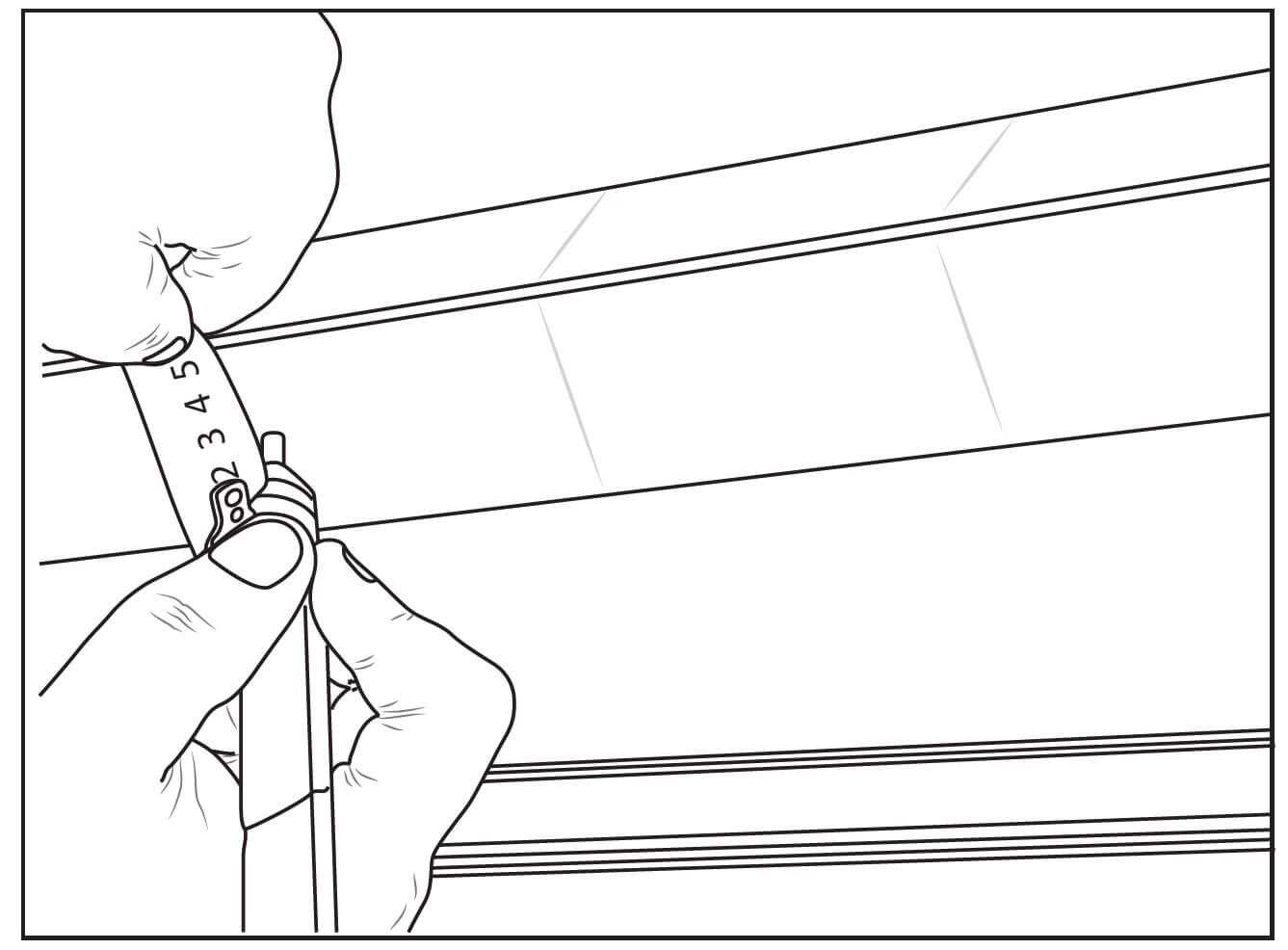 Markeer de plaats waar de spotjes moeten komen