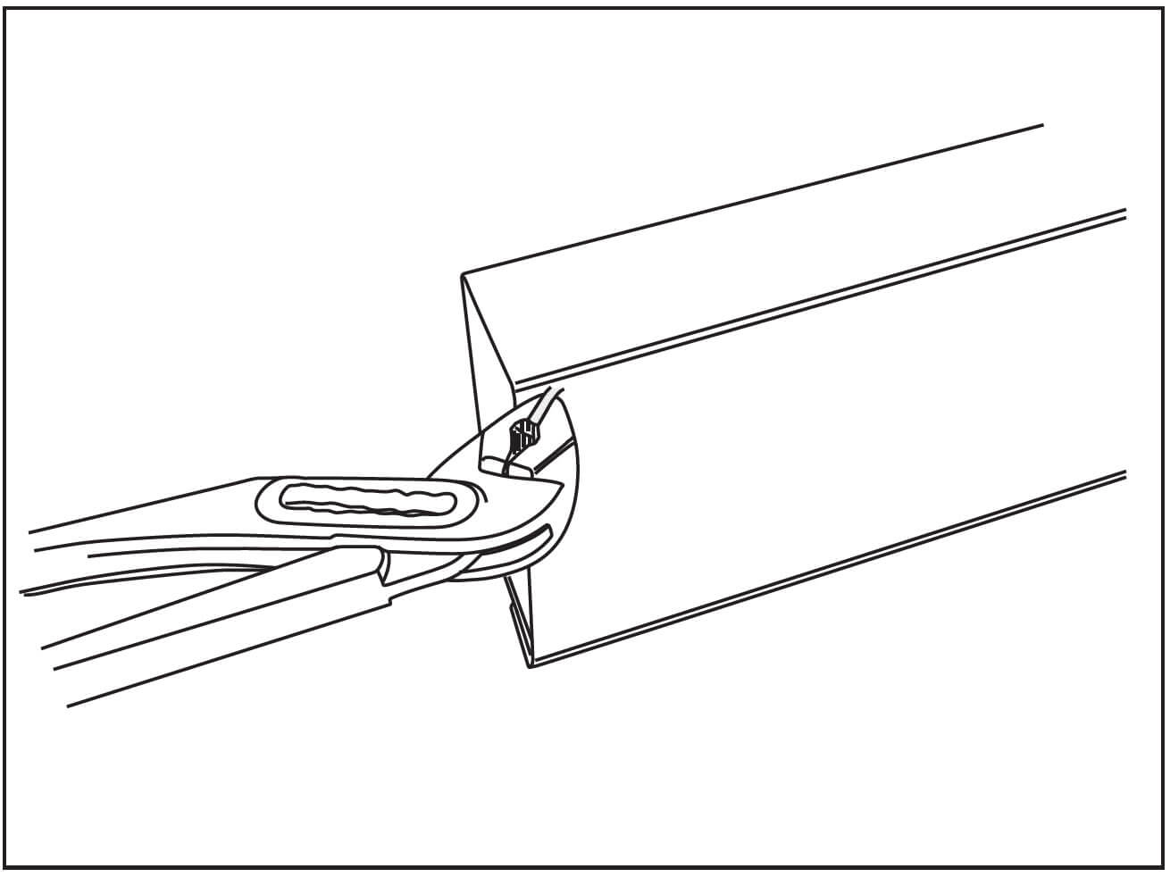 Inkepingen uit te knippen