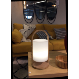 lavendel Appartement Snoep Oplaadbare Lamp LED RGB hout design 37cm funnylight